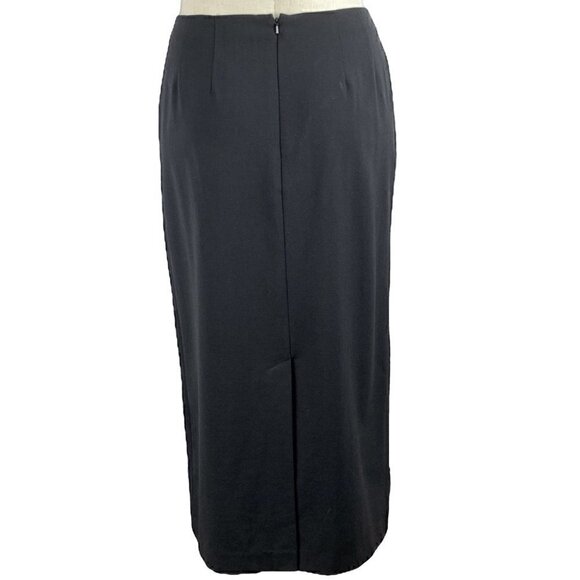 Eddie Bauer womens skirt size 14 black 41% wool  long modest vintage 90s Y2k - Picture 4 of 11